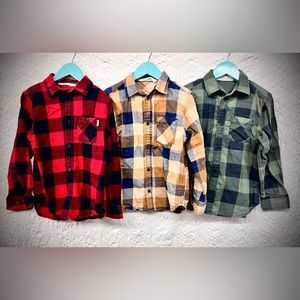 3 Boys plaid shirts